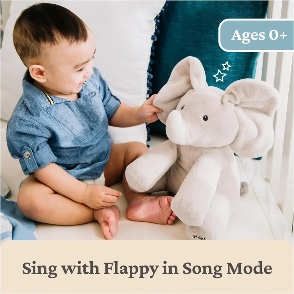 Flappy the Elephant by Baby Gund Animated Sings and Plays Peek-a-Boo See Video - Picture 6 of 6